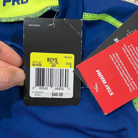 Nike Pro Royal Blue Long Sleeve with Neon Accents - Picture 5 of 8